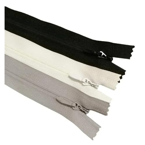 CVBFGH 50 unids/lote 5#20 90cm cremallera Invisible de nailon negro blanco cierre final vestido de boda tienda falda accesorio de costura de ropa(Colorful,40CM_SIZE 5)