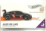 DieCast Hotwheels id Limited Vehicle 1/64 Scale AudiR8 LMS (Black/red)