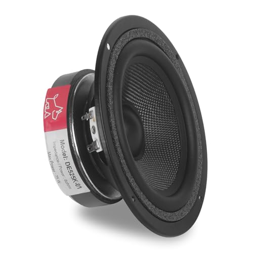 Image of 5.25 Inch Midbass Woofer - 8 Ohms 75 Watts Kevlar Cone Single Magnetic HiFi Driver Speakers for High-End Bookshelf, Center Channels & DIY Projects (2 Pcs)