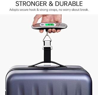 FREETOO Luggage Scale Portable Digital Hanging Scale for Travel, Suitcase Weight Scale with Superior Piano Lacquer 110 Lb/ 50Kg Capacity, Battery Included