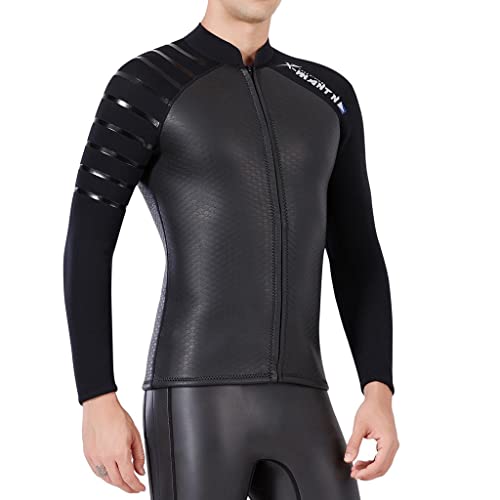 Chaqueta para hombre de neopreno para buceo, top de snorkeling y pesca submarina con cremallera frontal, protección UPF50, secado rápido y transpirable miniatura 4