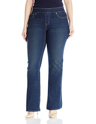 Levi Strauss Signature Womens Plus-Size Totally Shaping Pull On Boot Cut Jeans in in The Groove