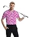 Men's Funny Polo Shirts Whale Tail Golf Shirts Fun Print Polo Shirts for Men