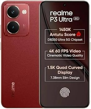Image of realme P3 Ultra (Orion Red, 12GB RAM, 256GB Storage) | realme P3 Ultra red