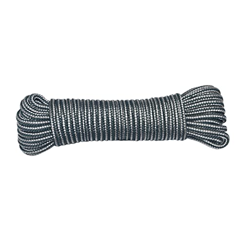 Amig - Cuerda Trenzada de Polipropileno Blanco y Verde Mod.20130 - Cordón Multiusos Ideal para Bricolaje en Casa, Construcción, Pesca o Naútica, Jardinería o Agricultura - Medidas: Ø 4 mm x 10 m