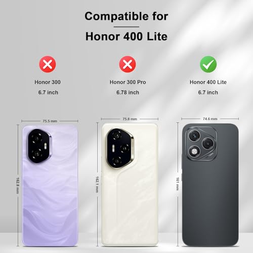 Image of Jasonyu Cover for Honor 400 Lite Flip PU Leather Case, Book Wallet Cover, Stand Function, Magnetic, Card Slots, TPU Bumper Case (Black)