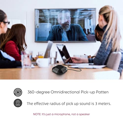 Micrófono de Condensador, Micrófono de PC de Conferencia con Función de Mute-Mute de Conferencia para la Voz del Juego, Video de Internet, en Vivo (Enchufe USB)