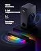 MEREDO Soundbar für TV Geräte mit Subwoofer 3.1 Kanal PC-Gaming Soundbar RGB Audio Sync Licht BT 5.3/HD-ARC/Optisch/AUX/USB TV Computer Lautsprecher für Desktop/Laptop Spielkonsolen Heimkino