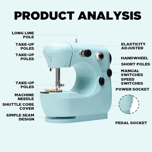 Sewing Machine Kits for Home & SchoolBeginner-Friendly 2-Speed Mini Machine for DIY Crafts - image 4
