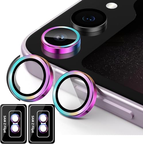 Protecteur objectif appareil photo en verre trempé avec bordure aluminium lot de 2