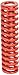 Die Spring, Heavy Duty, Closed & Ground Ends, Red, 16mm Hole Diameter, 8.5mm Rod Diameter, 64mm Free Length, 29.4 newtons Spring Rate (Pack of 10)