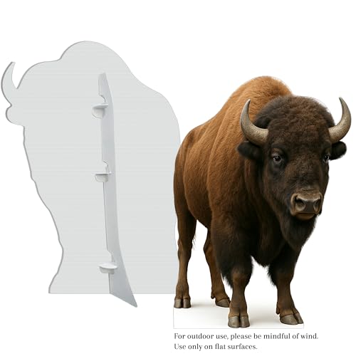 Image of Bison 4FT Life Size Cardboard Cutout - A Fun Animal Standup for Photo Booths, Birthday Parties, and Events