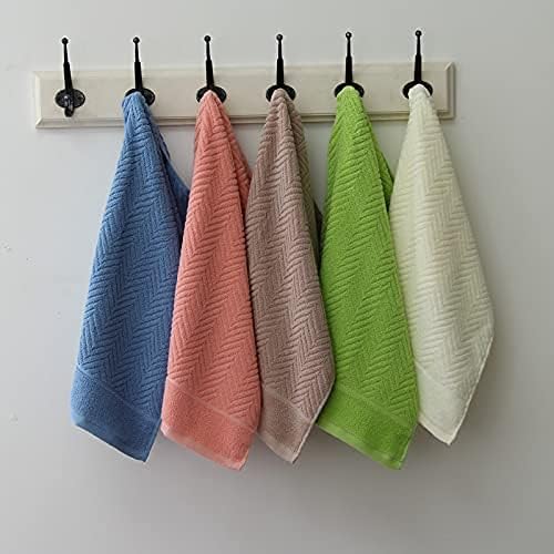 Miniatura 7 de YiLUOMO Juego de 2 toallas de mano suaves 100% algodón, diseño a rayas, ultra absorbentes, decorativas, para baño, 13 x 29 pulgadas