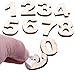 EHEK Dinner Swear 60 PCS Wooden Numbers for DIY Craft, Number 0 to 9
