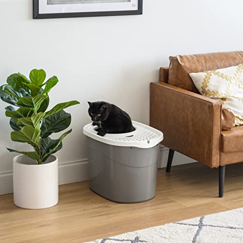 Iris 589630 Usa Cat Litter Box, Large Top Entry With Litter Catching Lid And Scoop, Dog Proof thumb #5