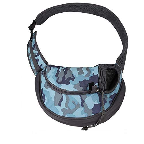 FANCYLEO EU - Bolsa de transporte para mascotas con bolsa de malla transpirable para viajes al aire libre, caminando en metro (azul)