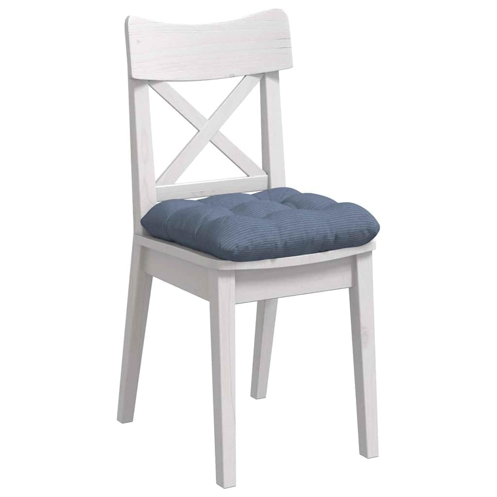 4er Set Sitzkissen 45x45 cm, Cord Stuhlkissen Blau | Weiche Stuhlauflagen mit Polyesterfüllung für Esszimmerstühle und gemütliche Stunden im Wohnzimmer.