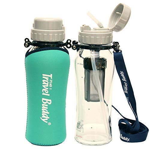Piao I Glass Travel Buddy GL-603 500cc auto-straw Infuser Bottle