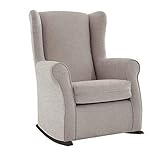Ideal para lactancia Envio Express Sillón Relax, Orejero BALSA (Especial para Lactancia) tapizado en Microfibra Water Repellent Color Beige 100 x 72 x 74