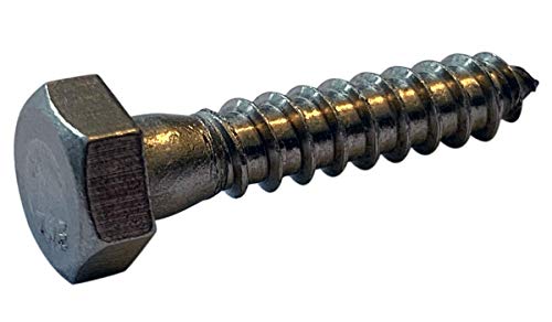 Tire-fond hexagonaux en acier inoxydable 18-8 1/2 x 2 1/2 par 5