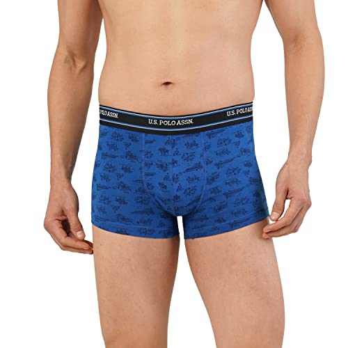 Image of U.S. Polo ASSN. Men's I616 Elasticized Waist Printed Underwear Trunks - Pack of 2