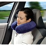 Memory Foam Neck Pillow - Adjustable Thickness for Best Comfort, Dark Blue - Image 2