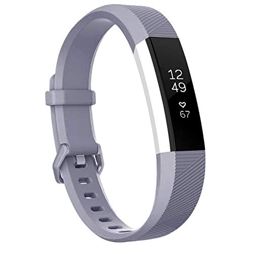 AK for Fitbit Alta HR Bands, Newest Fitbit Alta HR Band Replacement Wristband Strap with Secure Metal Buckle for Fitbit Alta HR/Fitbit Alta (Grey, Small)