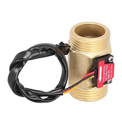 Water Meter, Male Thread Hall Flows Sensor Secure Sealing for Control