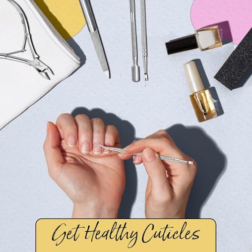 ARMIZ 4er-Set Nagelhautschieber und Nagelhautzange, professionelles Nagelhautentferner-Werkzeugset, Mehrzweck-Nagelhautknipser aus Edelstahl für Maniküre und Pediküre