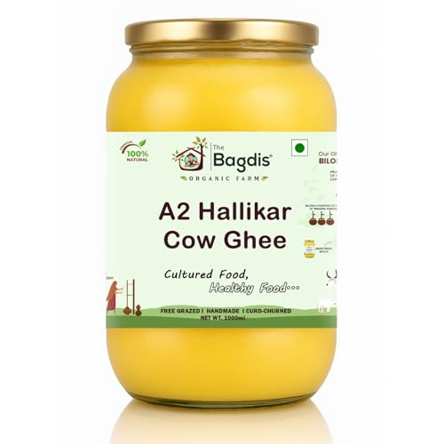 Image of The Bagdi's Organic A2 Hallikar Cow Ghee | Bilona Method | 100% Natural, Handmade (1000ml)