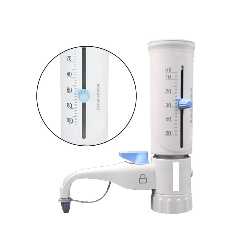 Electronic Pipette, Pipette, Bottle Top Dispenser Large Capacity 0.5-100ml Chemical Storage Laboratory Equipment,Portable Pipette Device(5.0-50ml)