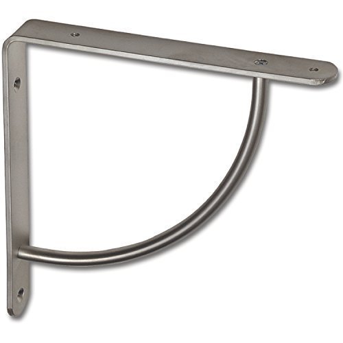 Preisvergleich Produktbild Gedotec Design Garderobenkonsole Edelstahl Regalkonsole Schwerlast-Regalträger Metall - KRETA / Stahl massiv / Wand-Halterung mit Tragkraft 40 kg / 1 Stück - Wandwinkel für Regalböden & Holzbretter
