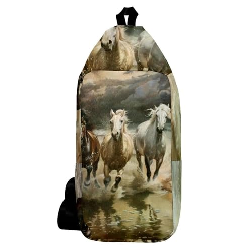 Sac à dos à bandoulière pour voyage homme femme, sac de randonnée cheval