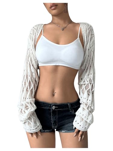 Verdusa Crochet Cropped Shrugs For Women Y2K...