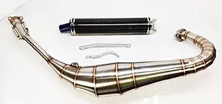 zレーシング製 超軽量 ksr2用ダウンチャンバー カーボンサイレンサー ボアアップ等チューンエンジン・レース用ksr80 ksr-2 ksr-Ⅱ