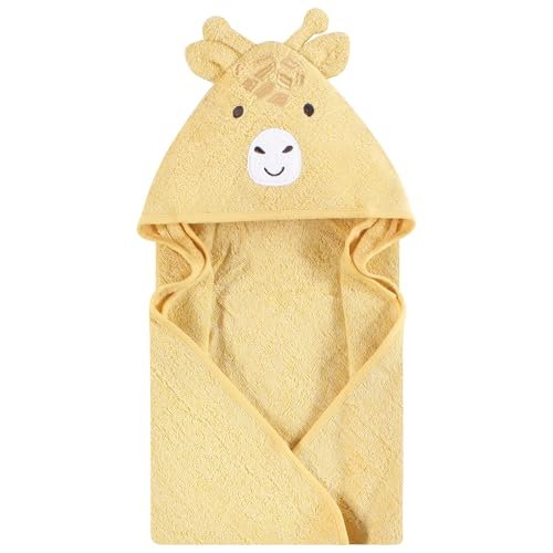 Image of Hudson Baby Unisex Baby Cotton Poly Animal Face Hooded Towel, Safari Friends, One Size