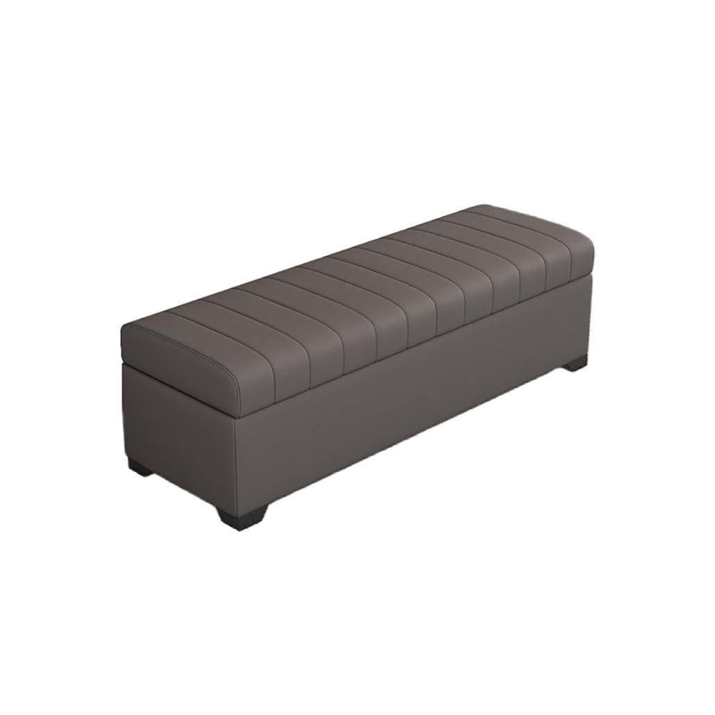 SXZenSpace Storage Benches End Of Bed Bench Large Upholstered Ottoman With Shoe Cabinet For Bedroom Entryway Closet(Gray 2,70x40x40cm)