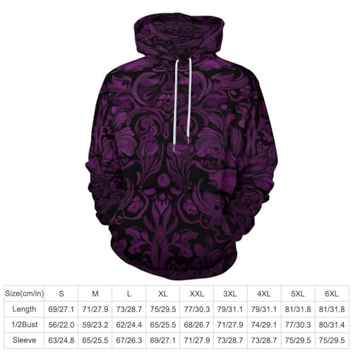 Sweats à manches longues gothiques violets pour un style ample et confortable - 4