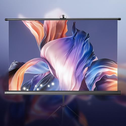 Pantalla de proyección móvil 72 pulgadas con trípode miniatura 2