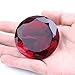 Red Crystal Glass Diamond Shaped Decoration, Big Ruby 60mm Jewel Paperweight (Please identify our brand Yarr Store)