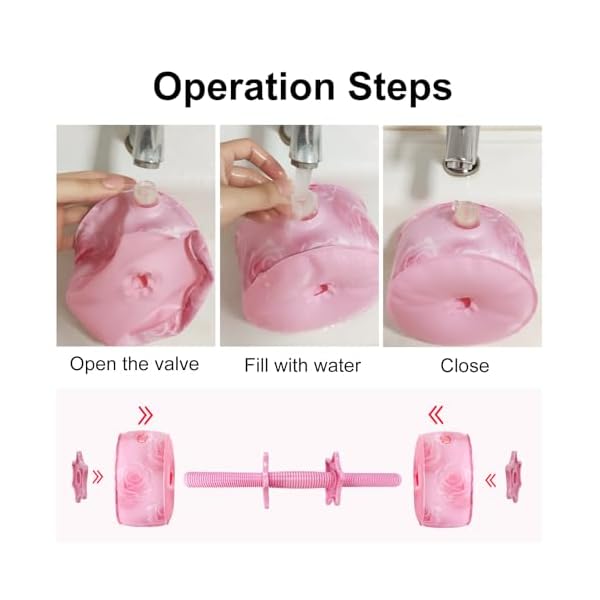 Travel Weights Water Filled Dumbbell Set of 2,6LB Hand Weights for Women at Home Gym Exercise Training - Image 2