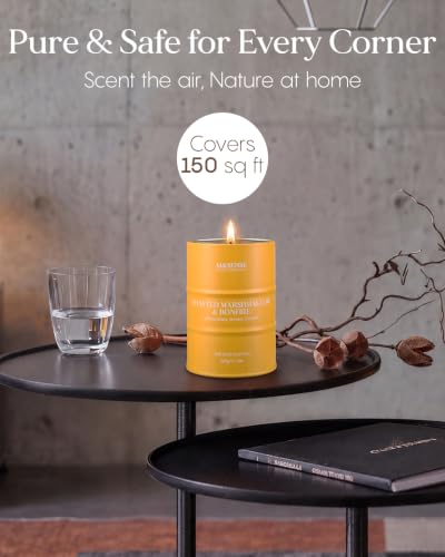 Image of M&SENSE Toasted Marshmallow Scented Soy Fall Candles, 11.3 oz