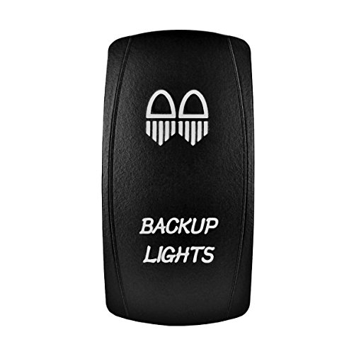 STVMotorsports 5 Pin Laser Rocker Switch Backup Lights On/Off LED Light 12V 20A – Red