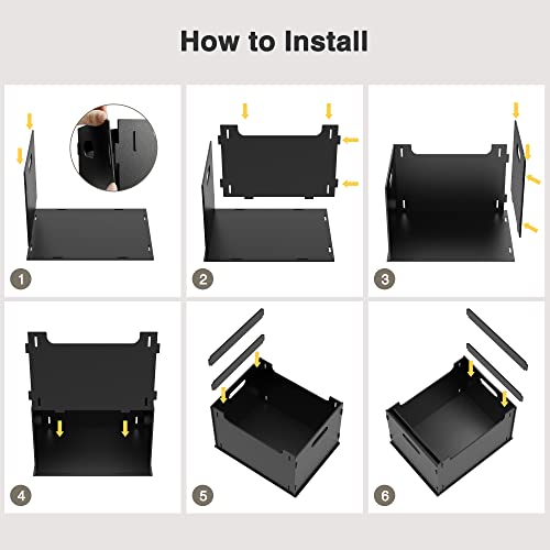 Hanging File Folder Organizer With Letter Size File Folders, Tabs & Inserts, Plastic Portable Desktop Filing Box Document Storage Holder With Lid (Hanging File Organizer With Lid) #TOP5