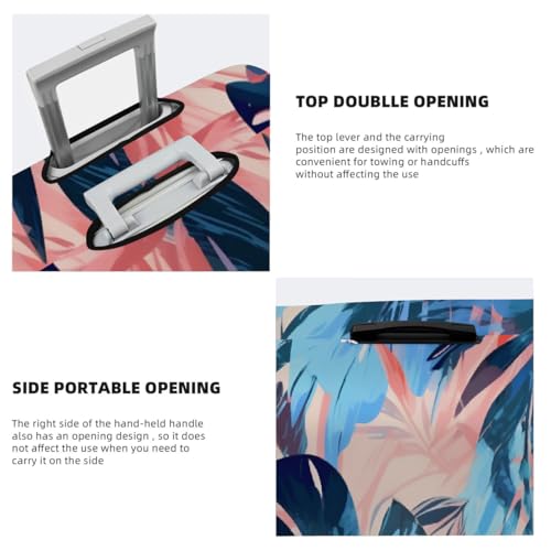 Tropical Leaf Stretchable Luggage Covers for Suitcase TSA Approved, Dust Proof and Scratch Resistant Travel Luggage Protector for Carry On (25-28 in)4