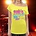 90s 80s Outfit for Women 80's Theme Party Disco Shirt Off The Shoulder Tops Vintage 90s Neon Off Shoulder Top