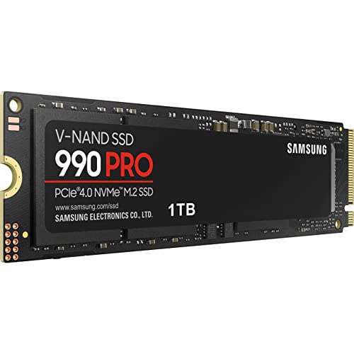 Samsung 990 Pro Ssd 1Tb Pcie 4.0 M.2 Internal Solid State Drive, Fastest Speed For Gaming, Heat Control, Direct Storage And Memory Expansion For Video Editing, Heavy Graphics, Mz-V9P1T0B/Am #TOP1