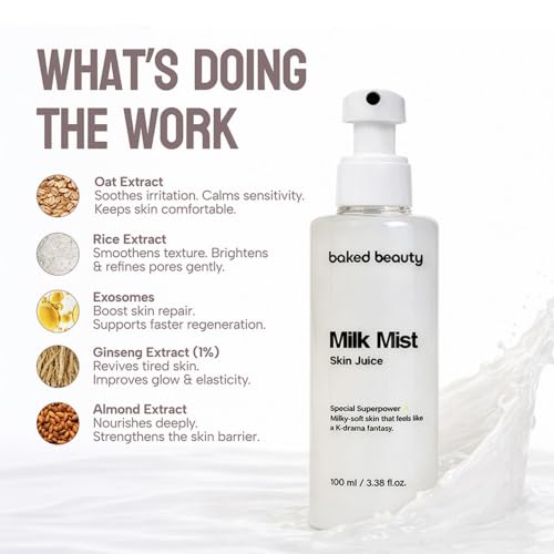 Image of Milk Mist Skin Juice Milky Moisturising Face Toner | Deep Hydration & Nourishment | Alcohol-Free Facial Toner for Dry & Sensitive Skin | Daily Moisturising Face Mist for Women & Men | 100ml