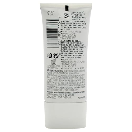 COVERGIRL - Clean Matte BB Cream, Oil-Free, Long-Lasting, Sensitive Skin, Lightweight, 100% Cruelty-Free - image 2