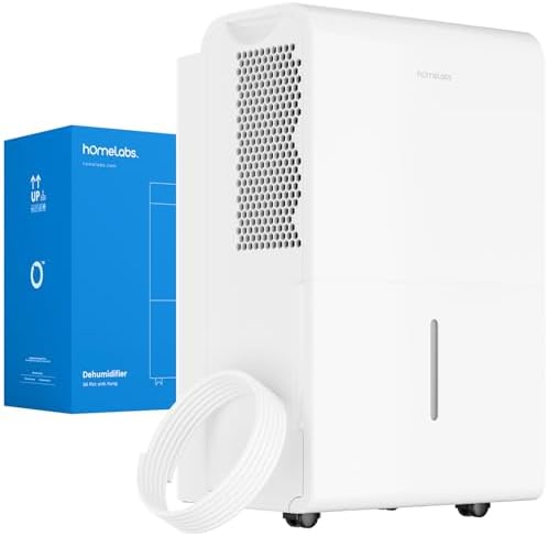 hOmeLabs 50-Pint Wi-Fi Dehumidifier with Pump